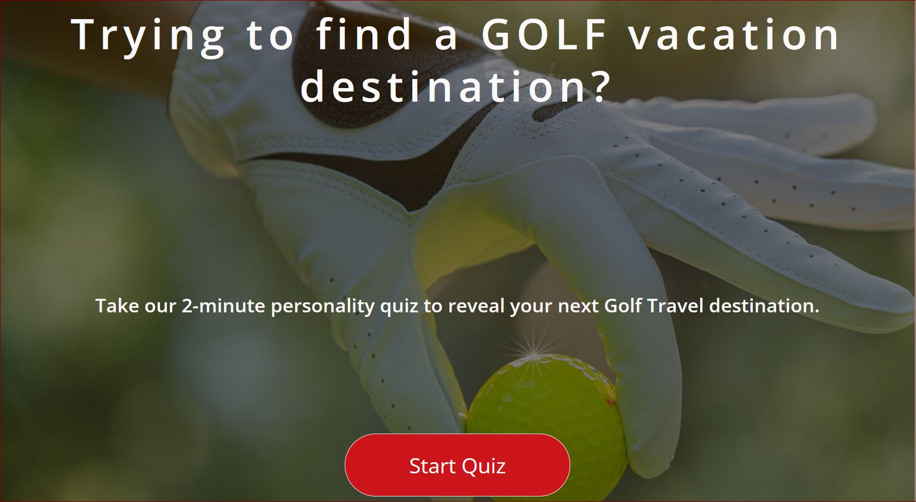 SelfishMe Travel Quiz Golf Travel
